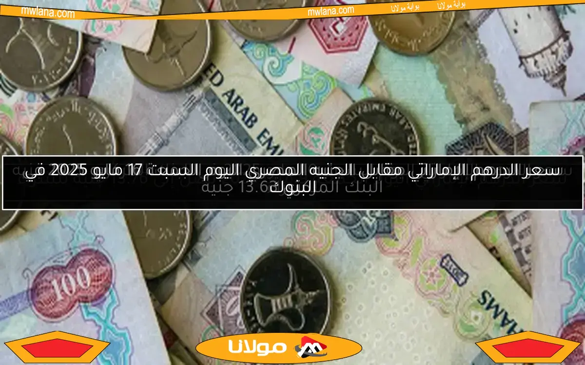 أسعار الدرهم الإماراتي اليوم الجمعة 18-4-2025 في البنك المركزي: 13.89 جنيه للشراء