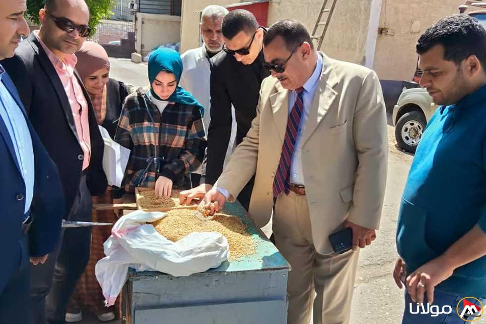 وكيل وزارة التموين في دمياط يتفقد عملية توريد القمح بالمحافظة