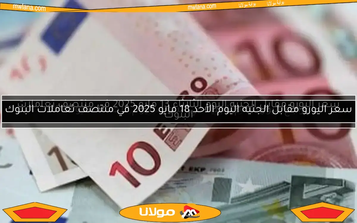 تراجع اليورو أمام الجنيه في البنوك اليوم الأحد 11 مايو 2025