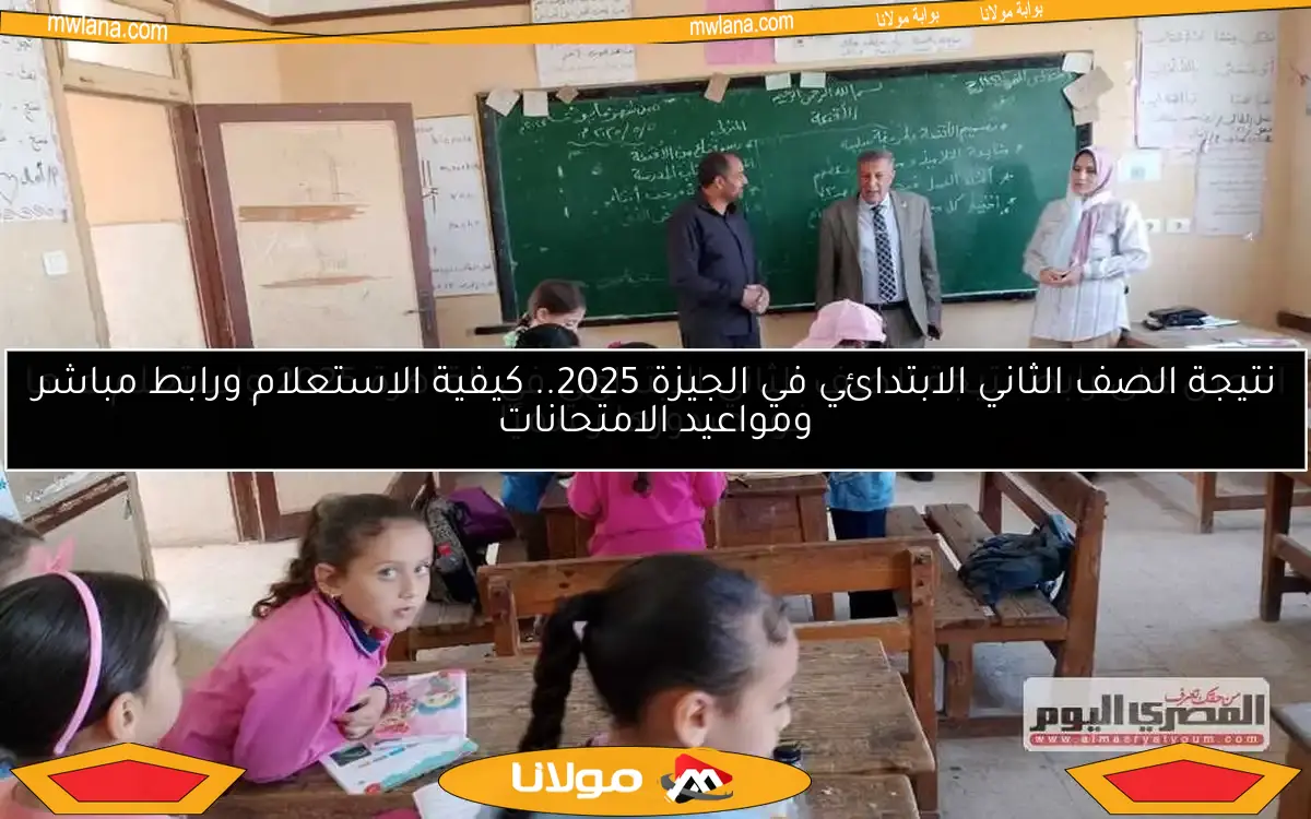 نتيجة الصف الثاني الابتدائي في الجيزة 2025.. كيفية الاستعلام ورابط مباشر ومواعيد الامتحانات