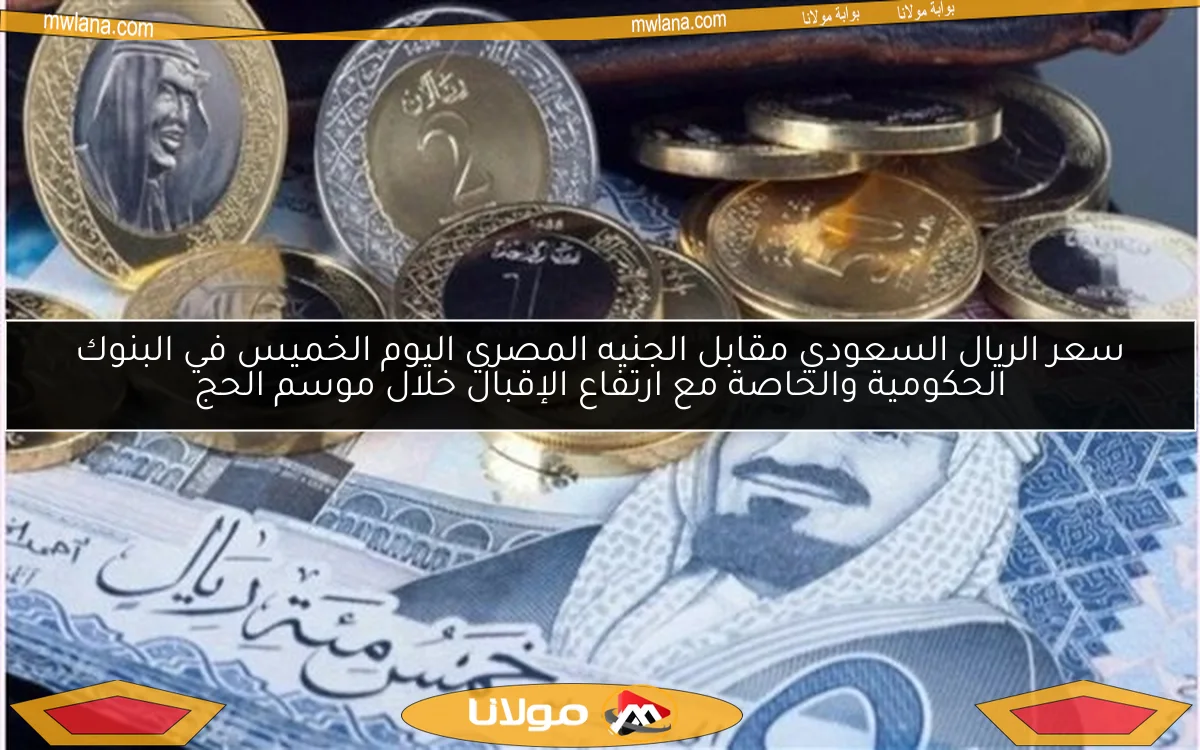 سعر الريال السعودي مقابل الجنيه المصري اليوم الخميس في البنوك الحكومية والخاصة مع ارتفاع الإقبال خلال موسم الحج