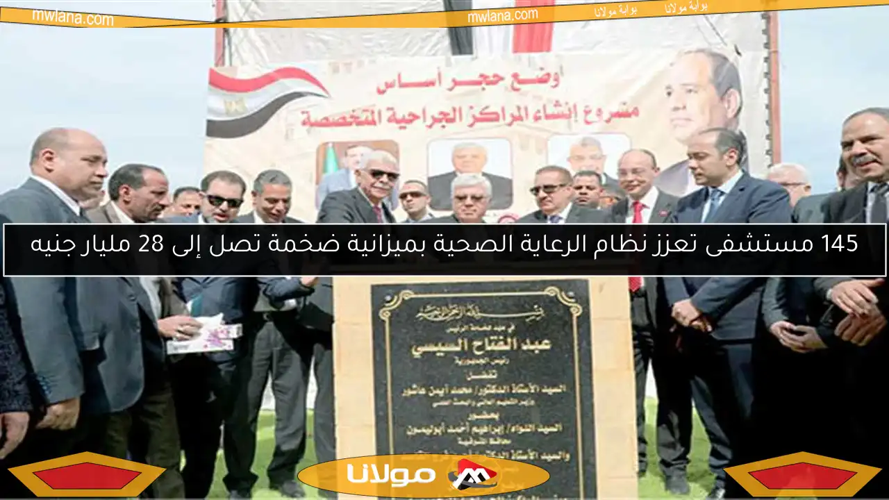 145 مستشفى تعزز نظام الرعاية الصحية بميزانية ضخمة تصل إلى 28 مليار جنيه
