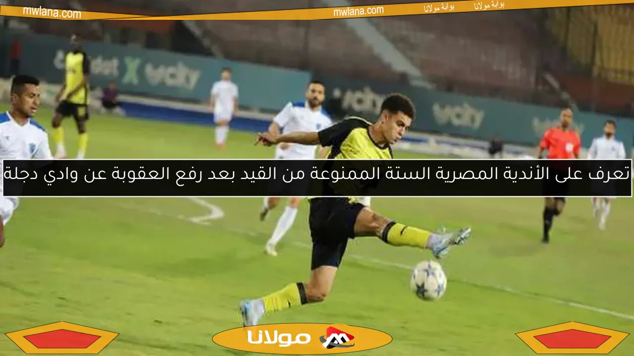 تعرف على الأندية المصرية الستة الممنوعة من القيد بعد رفع العقوبة عن وادي دجلة