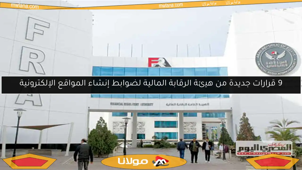 9 قرارات جديدة من هيئة الرقابة المالية لضوابط إنشاء المواقع الإلكترونية