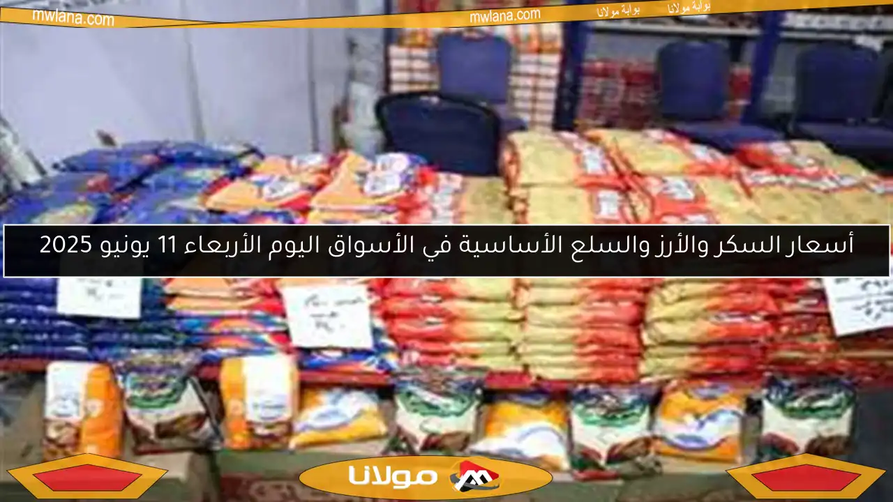 أسعار السكر والأرز والسلع الأساسية في الأسواق اليوم الأربعاء 11 يونيو 2025