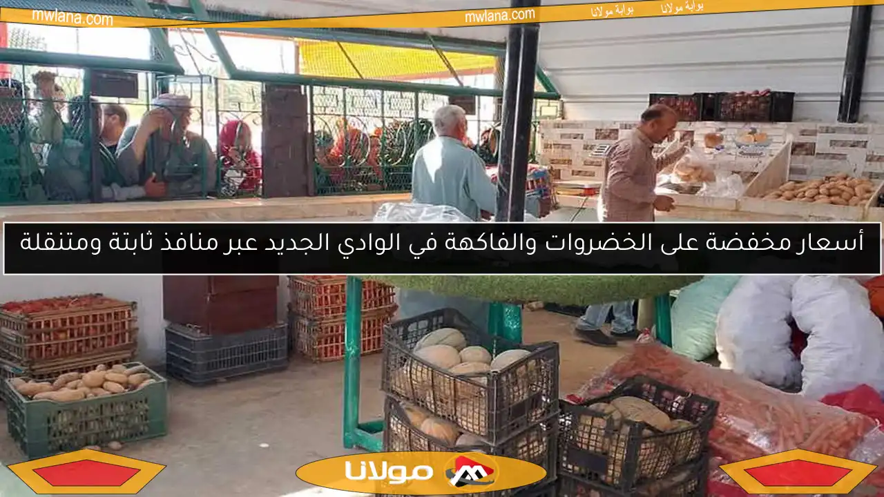 أسعار مخفضة على الخضروات والفاكهة في الوادي الجديد عبر منافذ ثابتة ومتنقلة