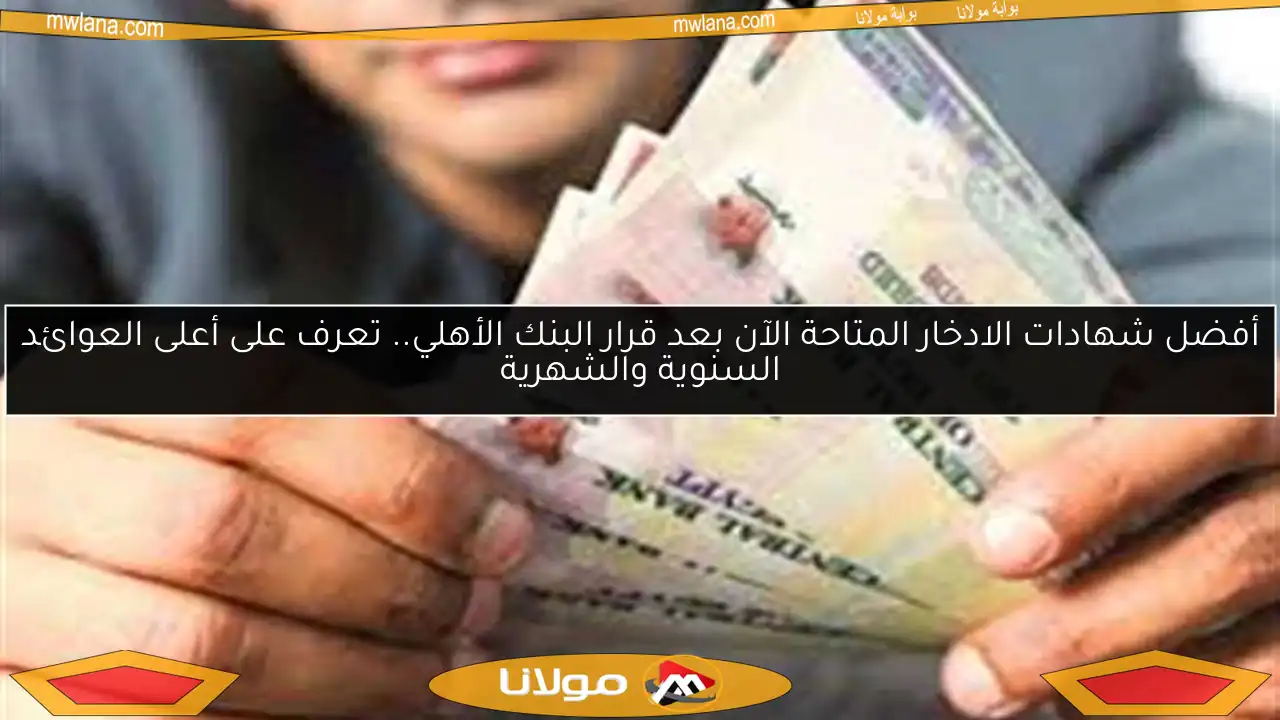 أفضل شهادات الادخار المتاحة الآن بعد قرار البنك الأهلي.. تعرف على أعلى العوائد السنوية والشهرية