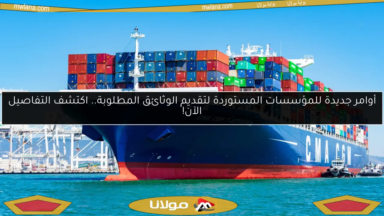 أوامر جديدة للمؤسسات المستوردة لتقديم الوثائق المطلوبة.. اكتشف التفاصيل الآن!