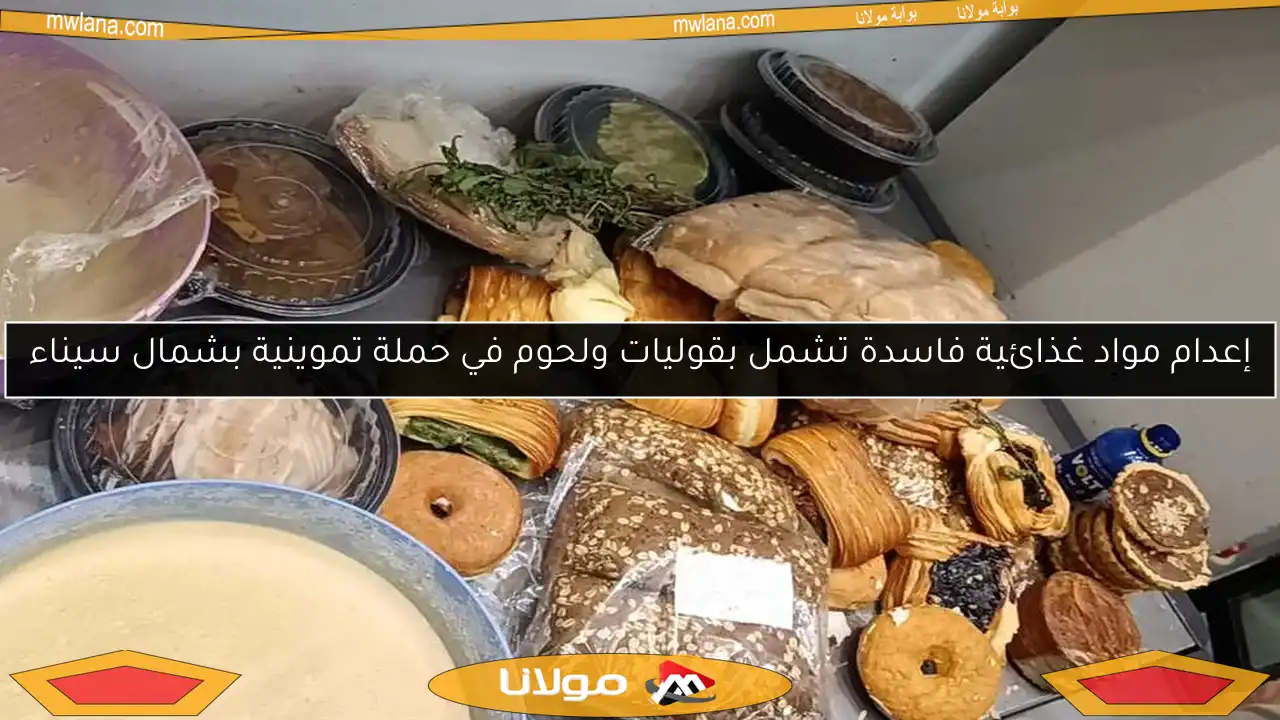 إعدام مواد غذائية فاسدة تشمل بقوليات ولحوم في حملة تموينية بشمال سيناء