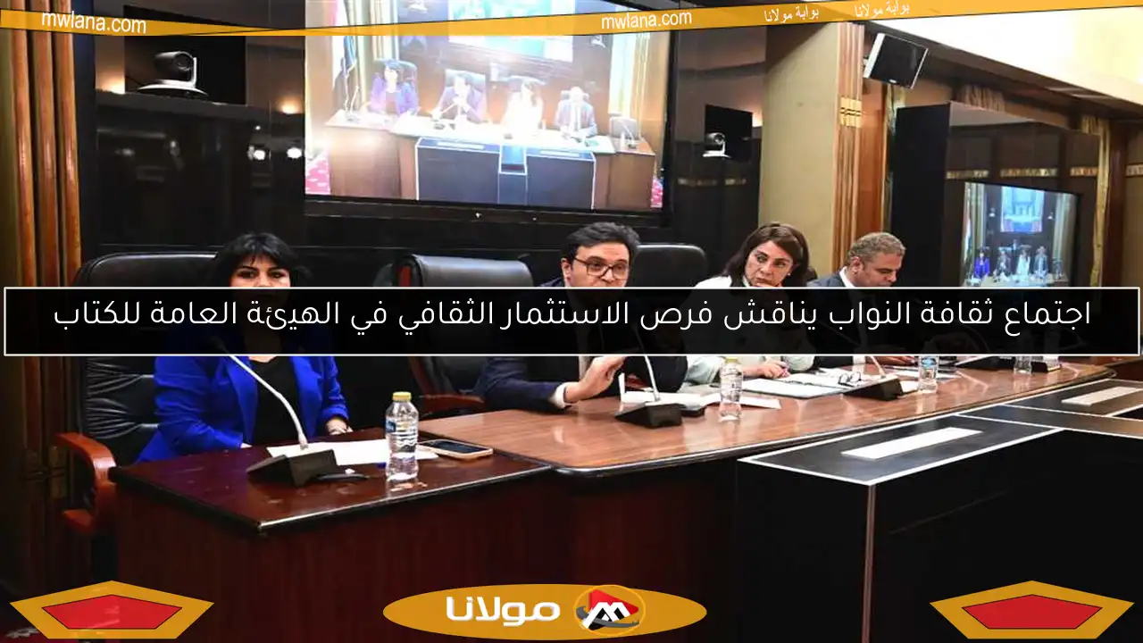 اجتماع ثقافة النواب يناقش فرص الاستثمار الثقافي في الهيئة العامة للكتاب