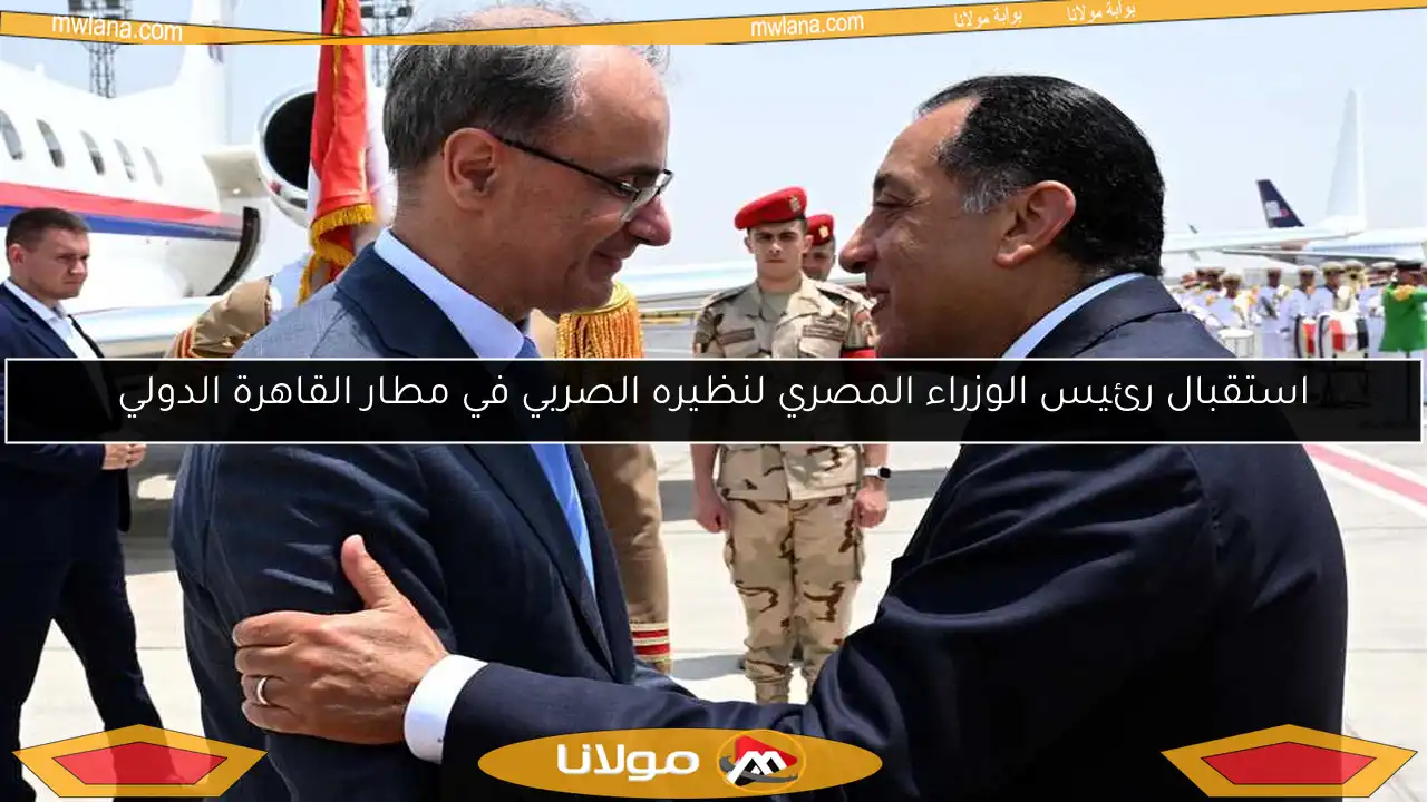 استقبال رئيس الوزراء المصري لنظيره الصربي في مطار القاهرة الدولي