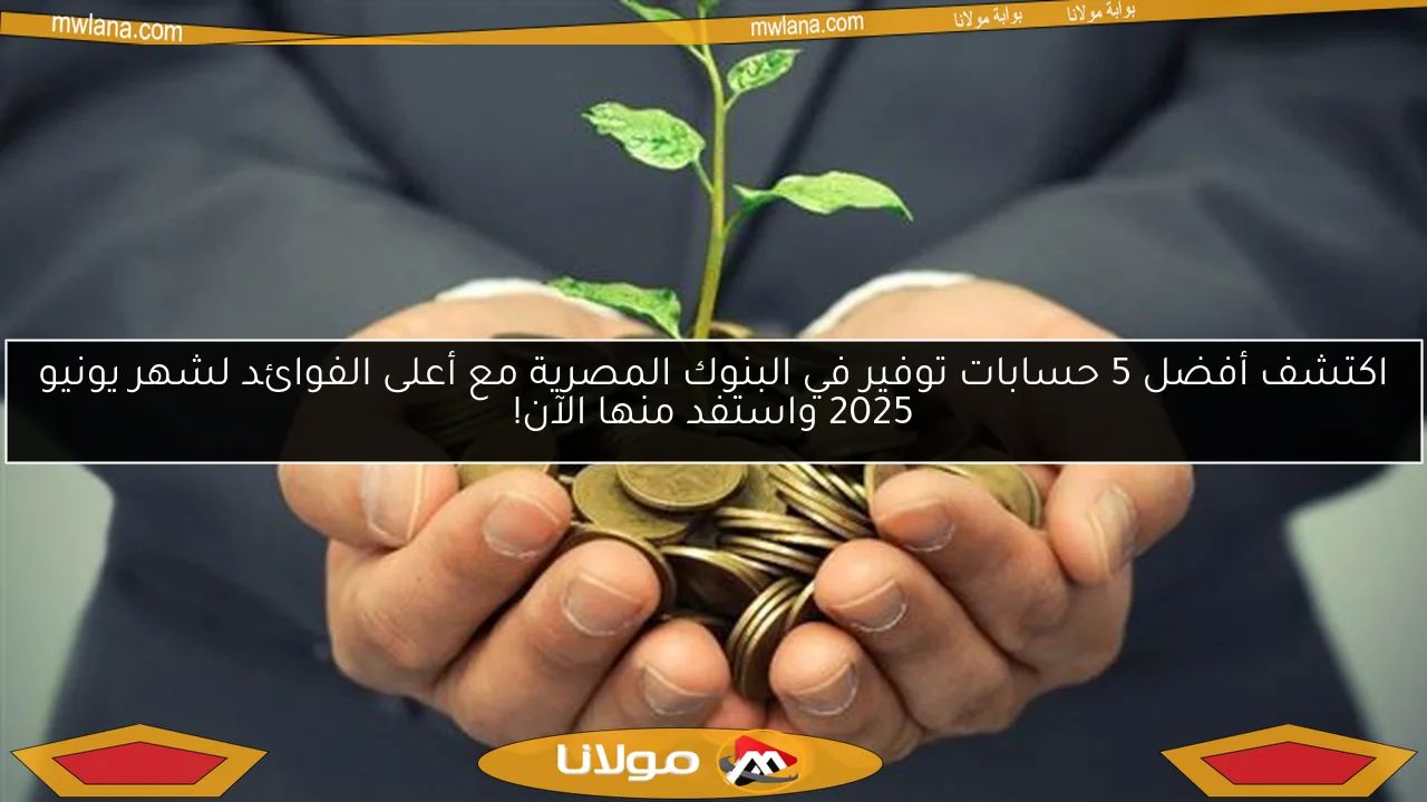 اكتشف أفضل 5 حسابات توفير في البنوك المصرية مع أعلى الفوائد لشهر يونيو 2025 واستفد منها الآن!