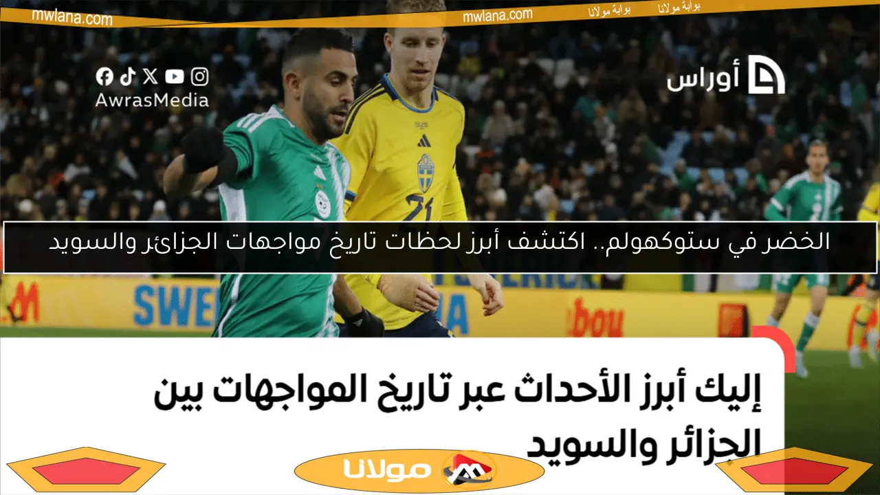 الخضر في ستوكهولم.. اكتشف أبرز لحظات تاريخ مواجهات الجزائر والسويد