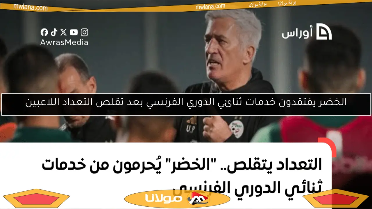 الخضر يفتقدون خدمات ثنائي الدوري الفرنسي بعد تقلص التعداد اللاعبين