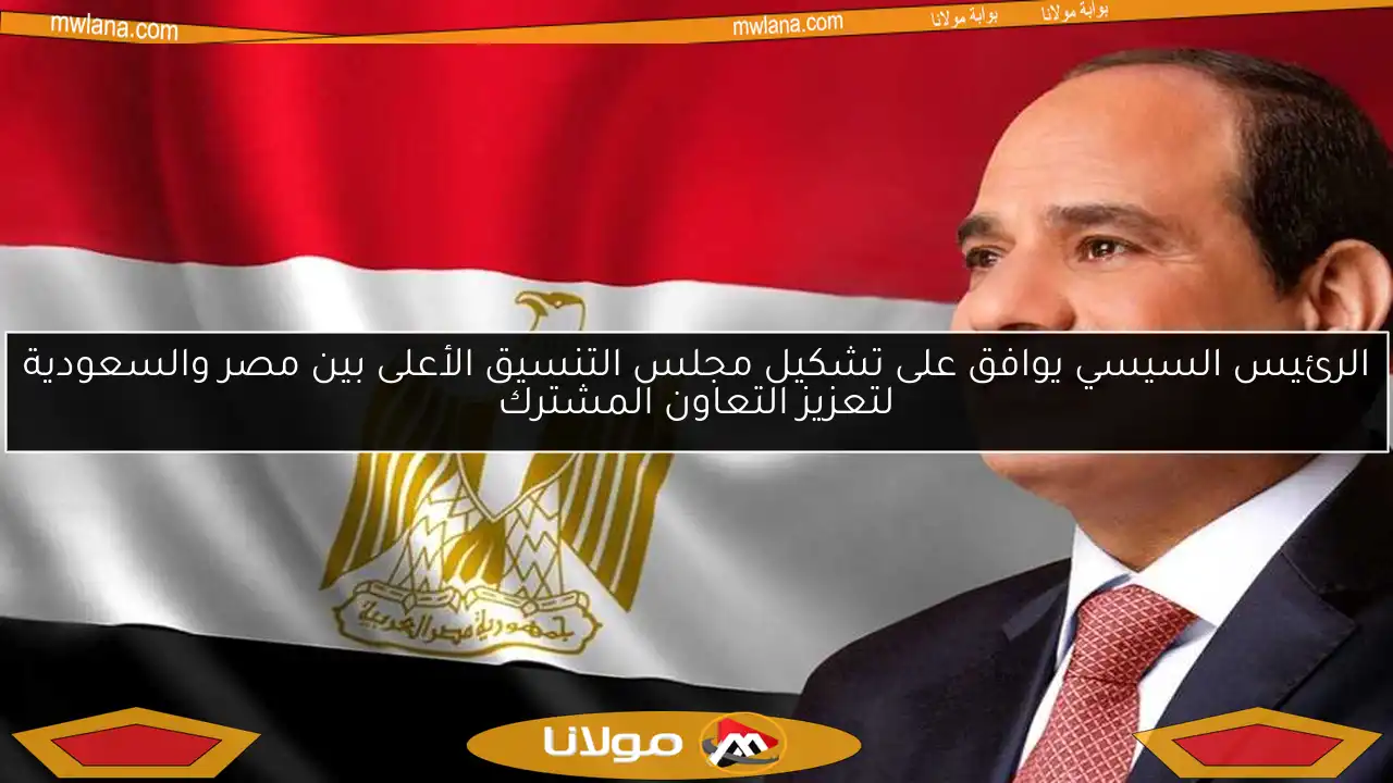 الرئيس السيسي يوافق على تشكيل مجلس التنسيق الأعلى بين مصر والسعودية لتعزيز التعاون المشترك