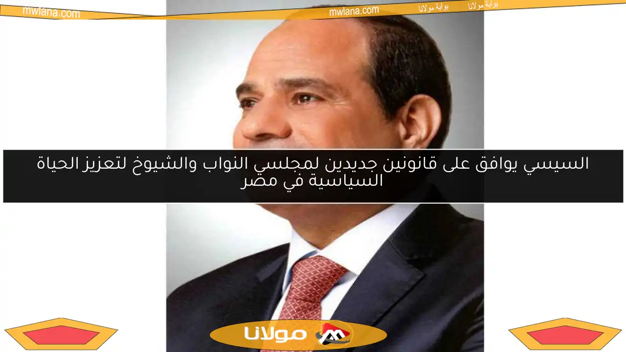 السيسي يوافق على قانونين جديدين لمجلسي النواب والشيوخ لتعزيز الحياة السياسية في مصر