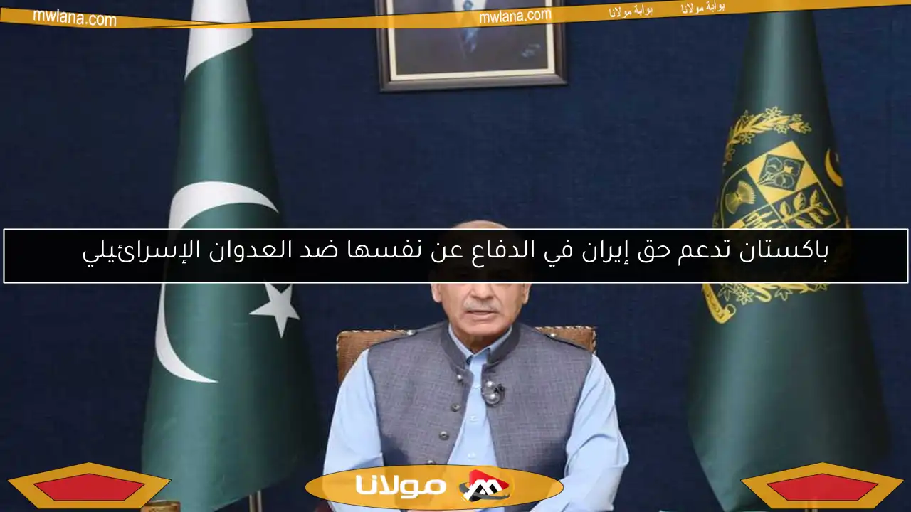 باكستان تدعم حق إيران في الدفاع عن نفسها ضد العدوان الإسرائيلي