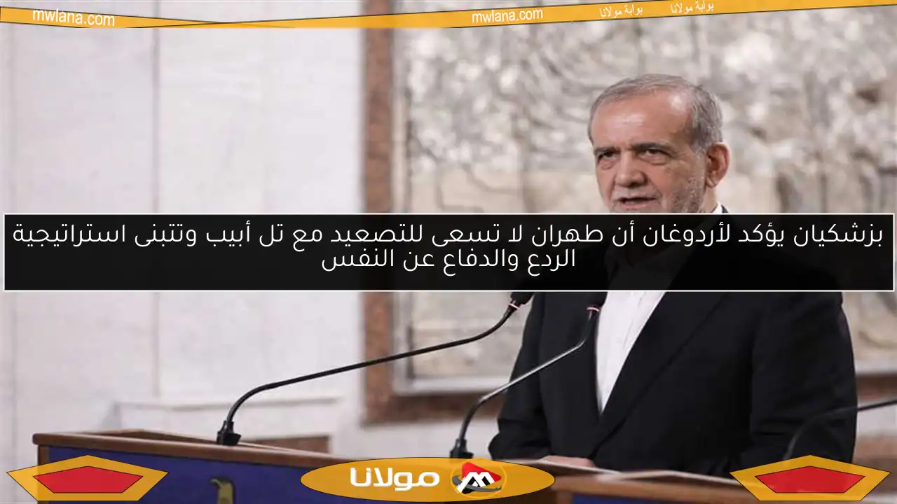 بزشكيان يؤكد لأردوغان أن طهران لا تسعى للتصعيد مع تل أبيب وتتبنى استراتيجية الردع والدفاع عن النفس