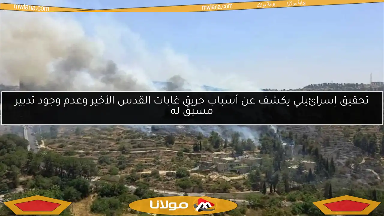 تحقيق إسرائيلي يكشف عن أسباب حريق غابات القدس الأخير وعدم وجود تدبير مسبق له