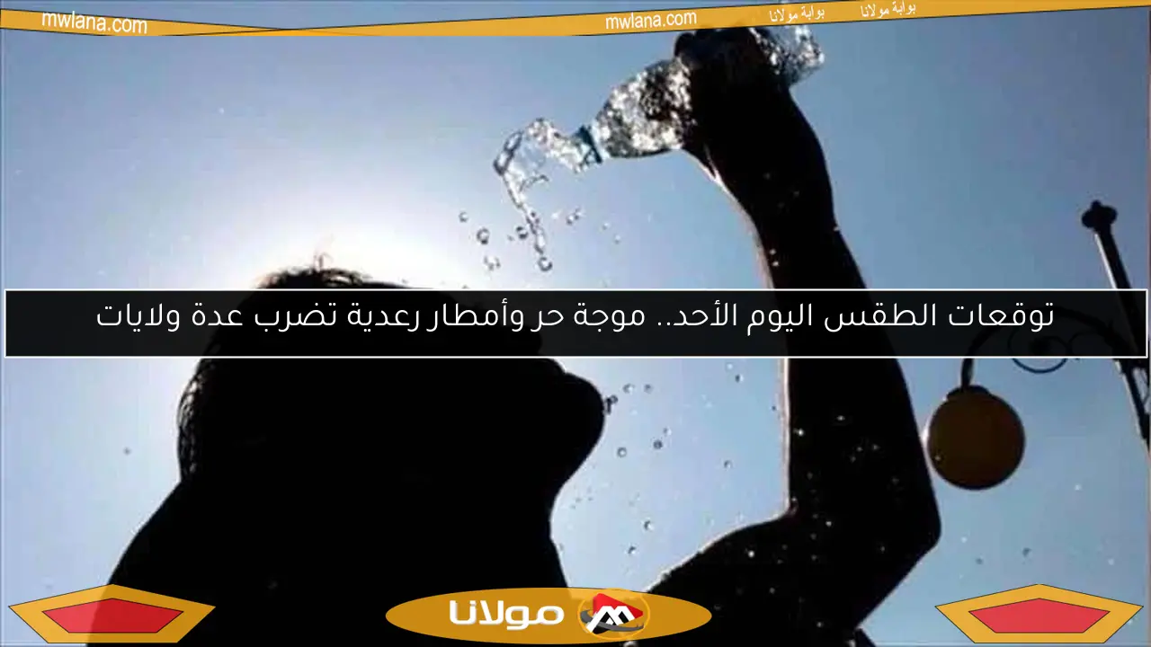 توقعات الطقس اليوم الأحد.. موجة حر وأمطار رعدية تضرب عدة ولايات