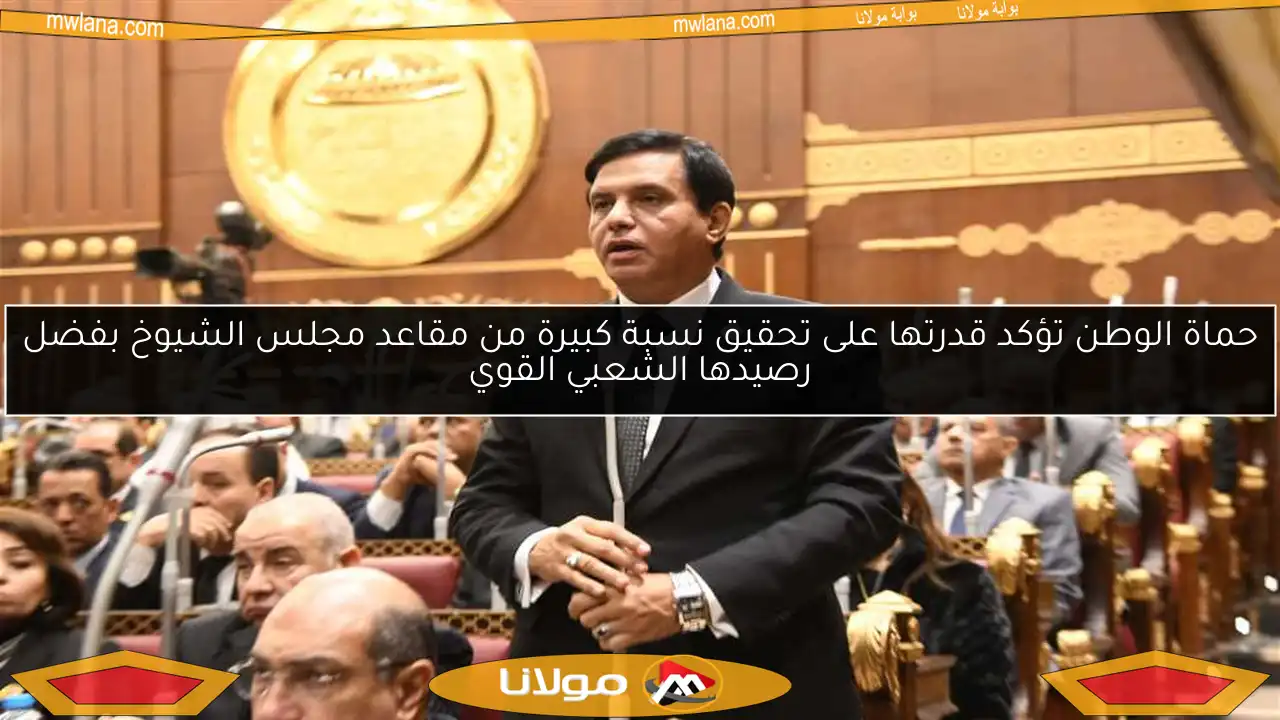 حماة الوطن تؤكد قدرتها على تحقيق نسبة كبيرة من مقاعد مجلس الشيوخ بفضل رصيدها الشعبي القوي