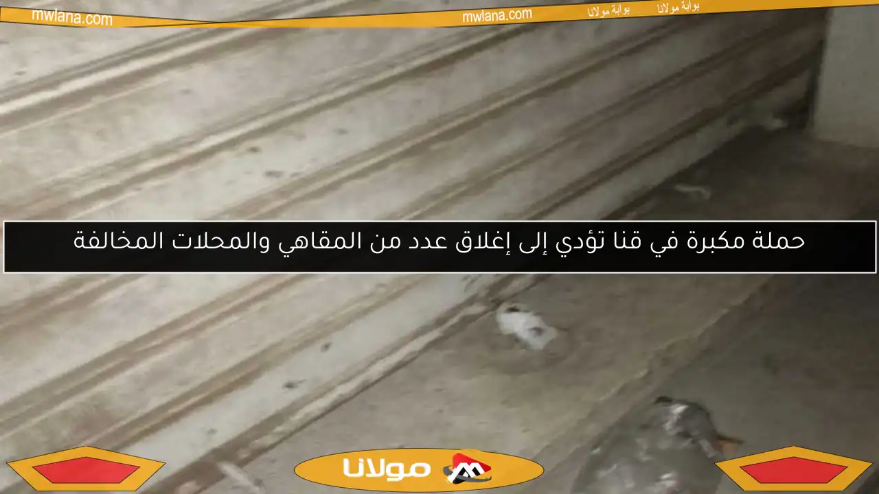 حملة مكبرة في قنا تؤدي إلى إغلاق عدد من المقاهي والمحلات المخالفة