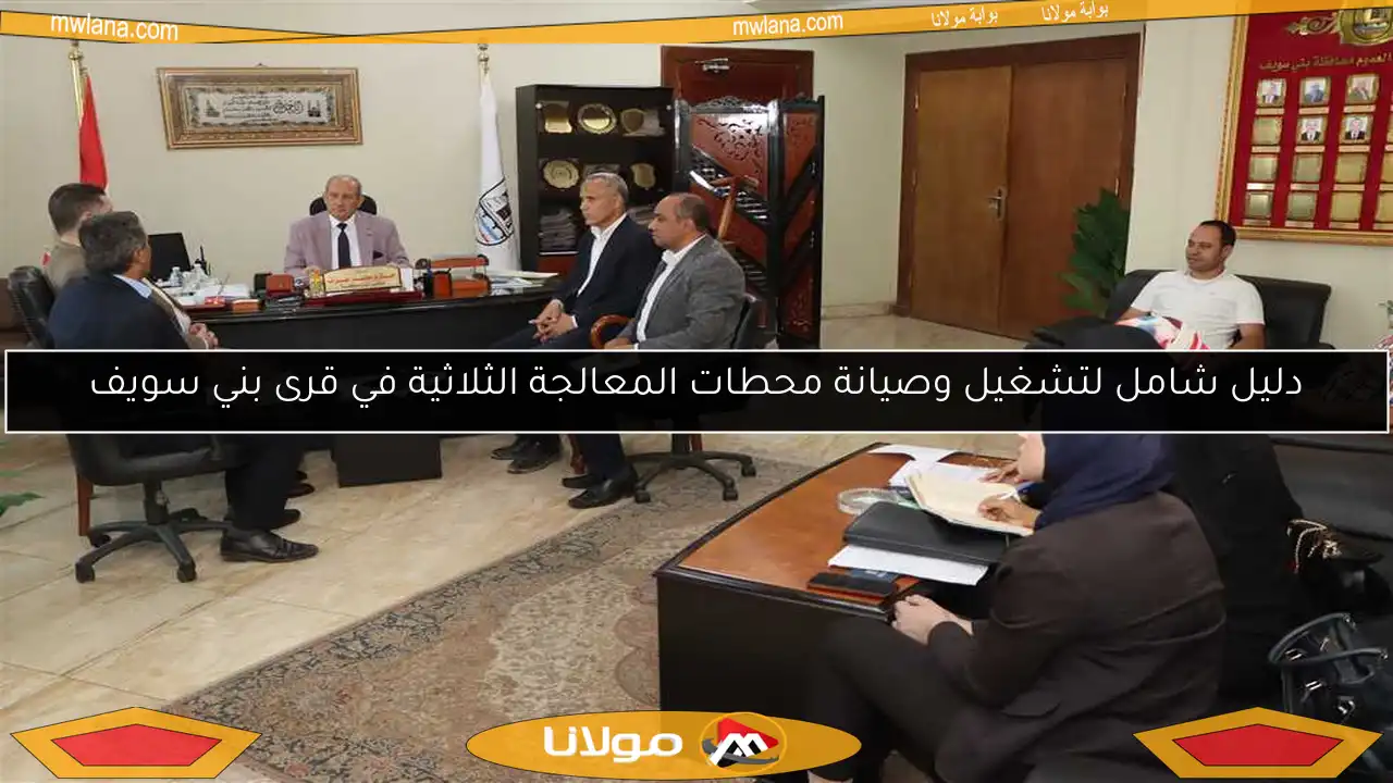 دليل شامل لتشغيل وصيانة محطات المعالجة الثلاثية في قرى بني سويف