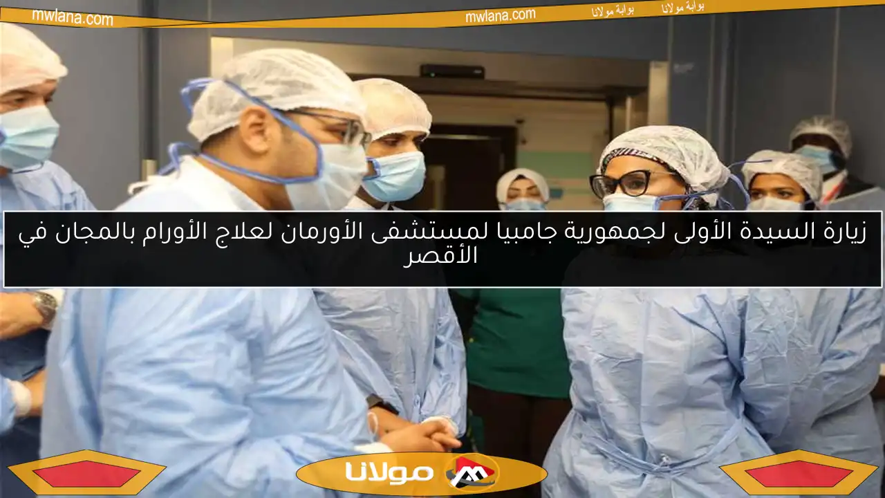 زيارة السيدة الأولى لجمهورية جامبيا لمستشفى الأورمان لعلاج الأورام بالمجان في الأقصر