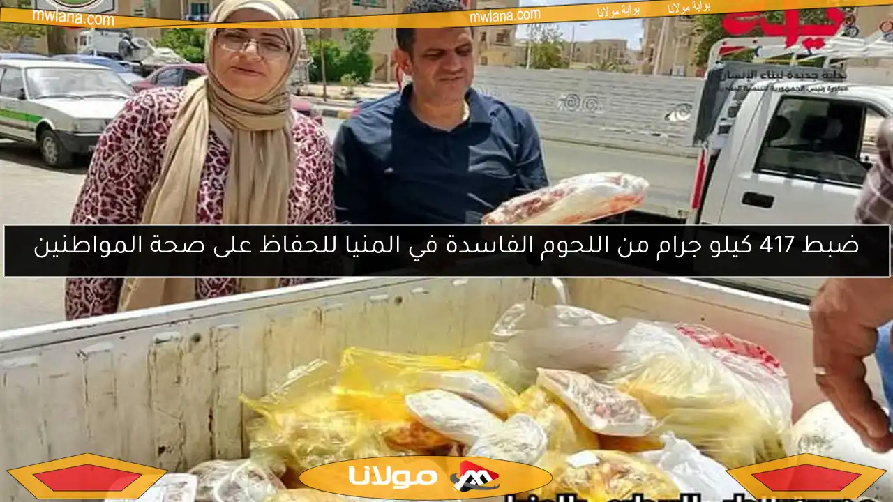 ضبط 417 كيلو جرام من اللحوم الفاسدة في المنيا للحفاظ على صحة المواطنين