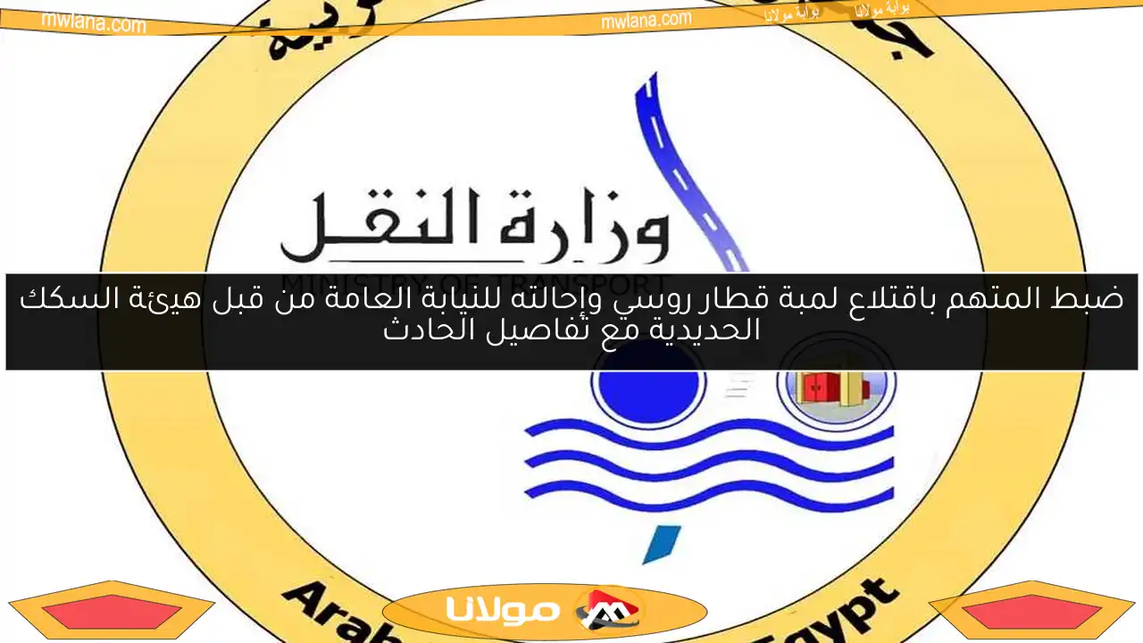 ضبط المتهم باقتلاع لمبة قطار روسي وإحالته للنيابة العامة من قبل هيئة السكك الحديدية مع تفاصيل الحادث