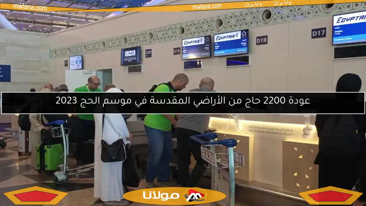 عودة 2200 حاج من الأراضي المقدسة في موسم الحج 2023