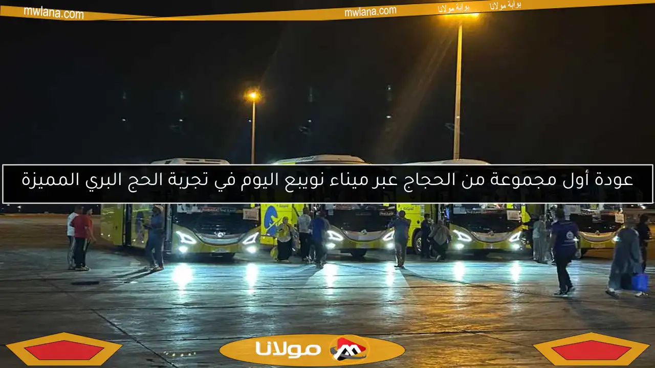 عودة أول مجموعة من الحجاج عبر ميناء نويبع اليوم في تجربة الحج البري المميزة