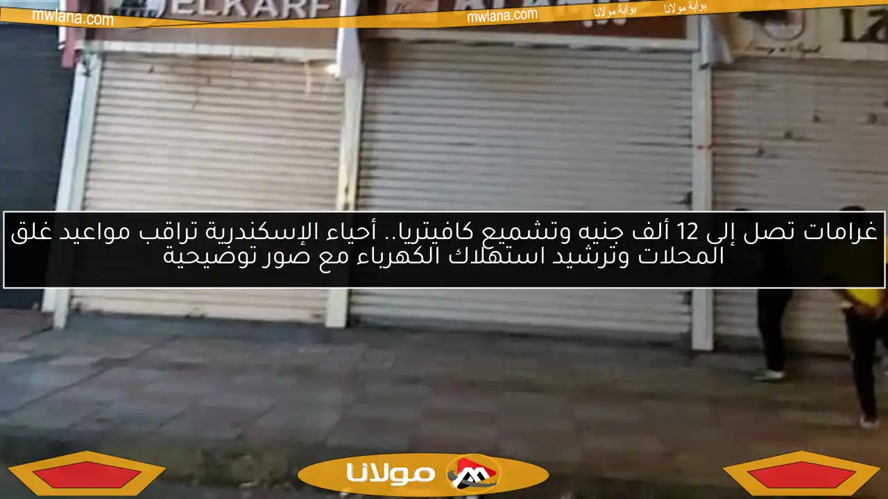 غرامات تصل إلى 12 ألف جنيه وتشميع كافيتريا.. أحياء الإسكندرية تراقب مواعيد غلق المحلات وترشيد استهلاك الكهرباء مع صور توضيحية