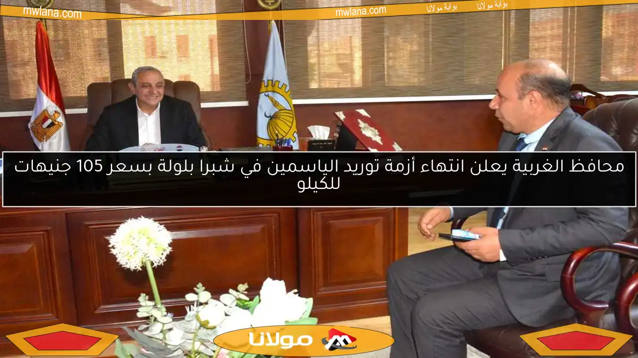 محافظ الغربية يعلن انتهاء أزمة توريد الياسمين في شبرا بلولة بسعر 105 جنيهات للكيلو