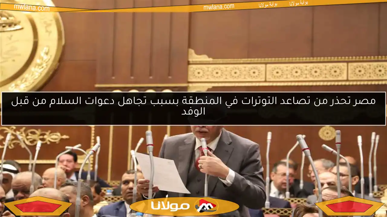 مصر تحذر من تصاعد التوترات في المنطقة بسبب تجاهل دعوات السلام من قبل الوفد