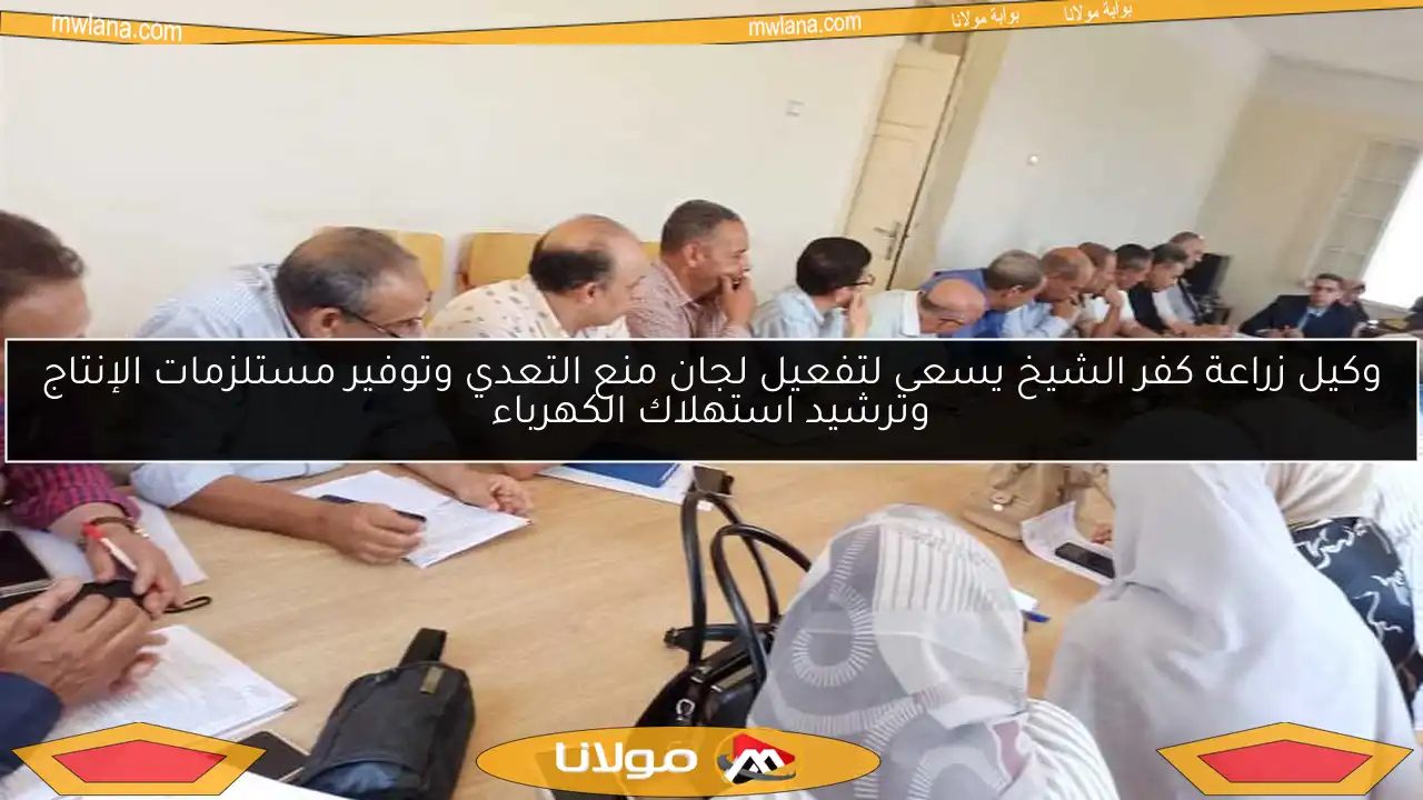 وكيل زراعة كفر الشيخ يسعى لتفعيل لجان منع التعدي وتوفير مستلزمات الإنتاج وترشيد استهلاك الكهرباء