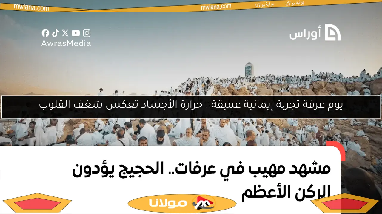 يوم عرفة تجربة إيمانية عميقة.. حرارة الأجساد تعكس شغف القلوب